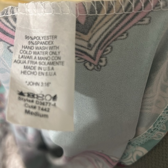 Beeson River Black Striped and Mint Floral Dress - Picture 3 of 4